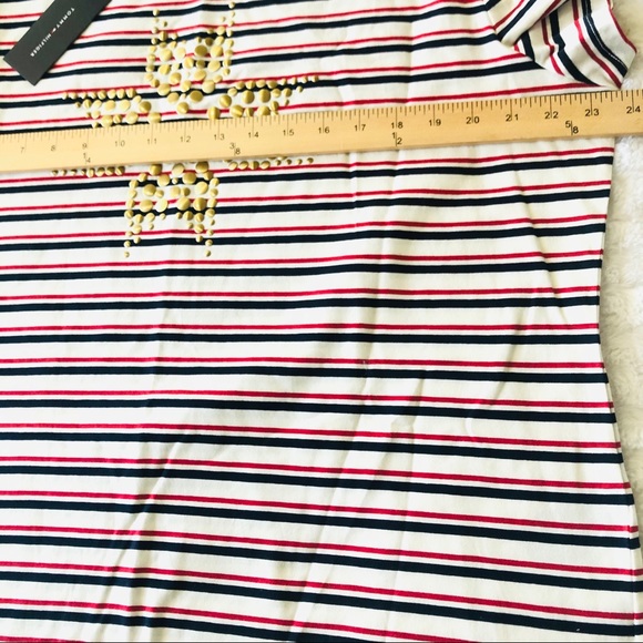 Tommy Hilfiger Blouse Casual Striped Short Sleeve - Picture 6 of 8